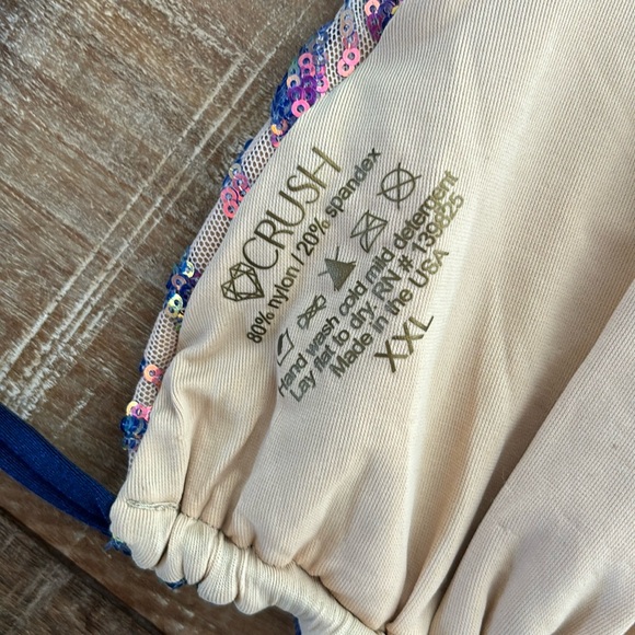 Crush Nude Sequin Swim Top - Picture 7 of 7